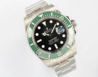Rolex Submariner 3235 Movement 41mm Green Ceramic Bezel Black Face SS Strap Watch